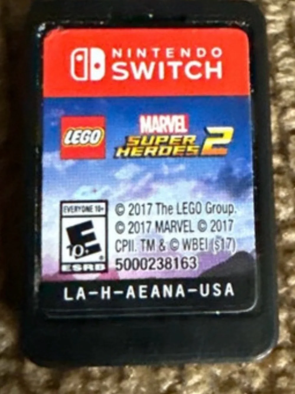 Nintendo Switch LEGO Marvel Super Heroes 2 Game Card - Red/Blue/Black